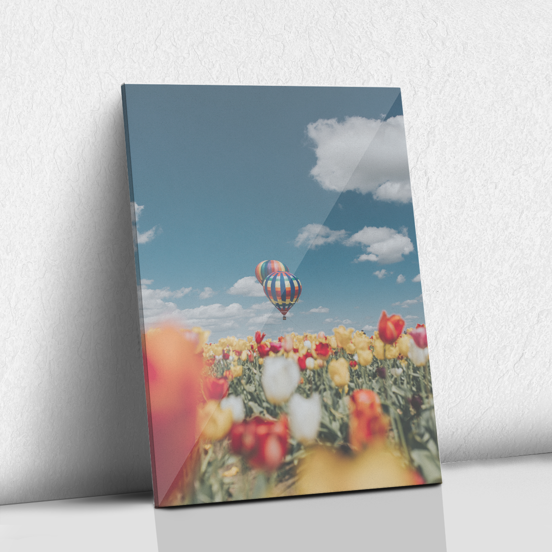 Tulipanes y globos